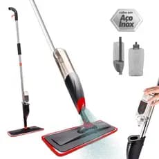 Mop Spray Giratório Limpeza Flash Mágico Rodo Esfregão Flat Pano Microfibra