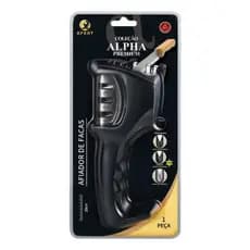 Afiador De Faca Com 3 Estágios Profissional Xpert Alpha Cor Preto