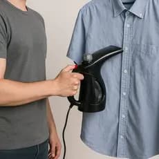 Passadeira A Vapor Portátil 127V Preta Roupas Sem Amassados Rápida Prática