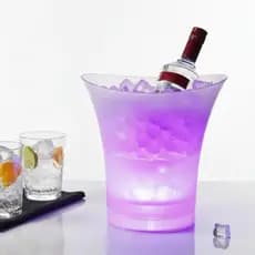 Balde Gelo Cerveja Bluetooth 6,5L Top Rio Som 20W  Integrado LED RGB Branco