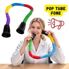 POP TUBE FONE Tubo Sensorial Descompressão Fono Fala Educativo Colorido