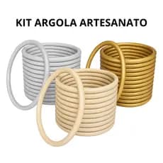 Kit Argolas Artesanato Alça de Bolsa Multiuso Plástica Colorida Sortida 10cm
