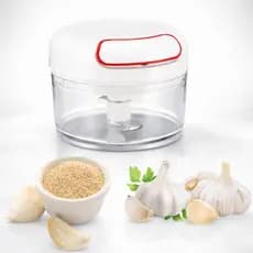 Mini Processador Alimentos Manual Corda Retrátil 170ml Triturador Portátil 2 Lâminas Alho Cebola Legume Picador Cortador