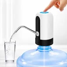 Bomba Elétrica Universal Recarregável  Galão Garrafão Bebedouro Água USB Automática Dispenser Portátil Fácil Instalação