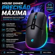 Mouse Óptico Fio Acer RGB 7200 DPI USB Computador PC Notebook Profissional Colorido Gamer Home office Jogos Estudos Luz