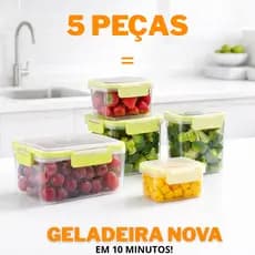 Kit 5 Organizadores de Geladeira – Geladeira Linda e Organizada em Minutos