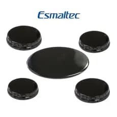 Kit Espalhadores Tampas Para Fogão Esmaltec Agata 5 Bocas