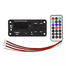 Decodificador FM Bluetooth 5.0 12V MP3 USB FM nao é Amplificada
