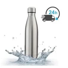Garrafa Inox a Vácuo Resistente Squeeze Suco Chá Academia (Não é Térmica)