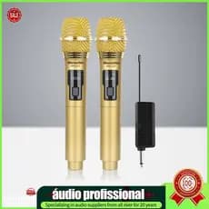 Microfone Sem Fio UHF WM-G22 Com Bateria De Lítio Recarregável