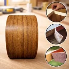 Fita De Borda Pvc Para Moveis Madeira Freijó Puro 22mm X 5m Acabamento Rehau Moveis