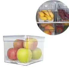Organizador De Geladeira 3 Litros Com Tampa Alimentos Organização Multiuso