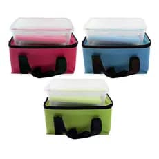 Bolsa Térmica Lancheira Marmita Fitness Viagem Portátil Com Pote E Bloco De Gelo