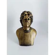 Busto Diego Maradona 12 cm Argentina Copa do Mundo 86 Futebol Decoração Estátua Itens Colecionáveis Action Figure Geek