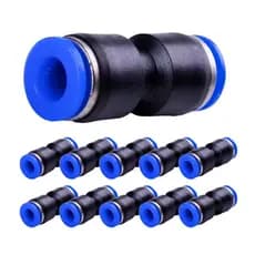 Kit 10 União Emenda Reta Pu 4mm 6mm 8mm 10mm 12mm 16mm Pneumática Engate Rápido