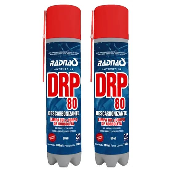 Kit 2 Descarbonizante Drp80 Limpa Bico Tbi 300ml Radnaq Car80