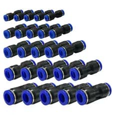 Kit 25 União Reta Emenda Pu 4, 6, 8, 10, 12mm 05 Peças De Cada