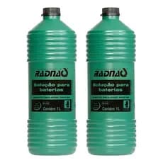 Kit 2 Solução Baterias Radnaq 1l Reposição Eletrólito Água Bateria