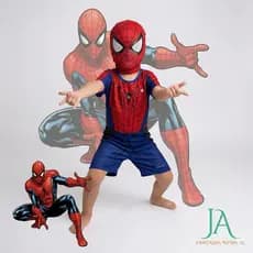 Fantasia Homem Aranha Infantil Com Máscara de Tecido