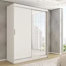 Guarda-Roupa Solteiro Vulcan 2 Portas 4 Gavetas com Espelho 100% Mdf - Panorama Móveis