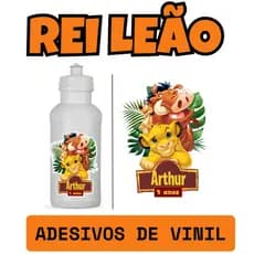 Adesivos Etiquetas Rei Leão Para Brindes Infantis a Prova Dágua Recortados Garrafas Copos Squeezes