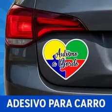 Adesivo Carro Autismo a Bordo Conscientização com Estilo Recortados e A Prova D'água
