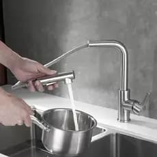 Torneira Cozinha Gourmet Extensível Inox Misturador Monocomando Bancada