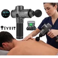 Pistola de Massagem Profissional Elétrica para Liberação Miofascial Semelhante Phoenix 6 Ponteiras