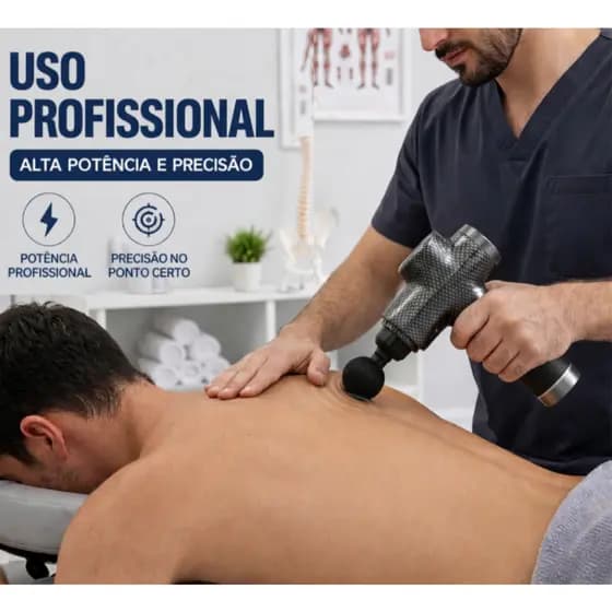 Pistola de Massagem Semelhante Phoenix Profissional Elétrica para Liberação Miofascial 6 Ponteiras