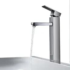 Torneira Para Banheiro De Bica Alta Inox Para Cuba de Sobrepor Monocomando Luxo Gourmet