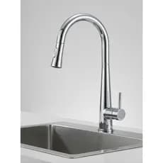 Torneira Cozinha Bancada Pia Aco Inox Cromado Corpo Bica Alta Bico Extensivel Misturador Monocomando