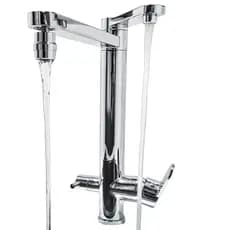 Torneira de Cozinha Gourmet com Suporte para Filtro Bancada Monocomando Dupla Saída