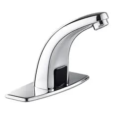Torneira Cuba Mesa Prata Minimalista para Banheiro Moderno Zawa Sensor Infravermelho Pilhas