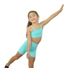 Conjunto De Academia Infantil Feminino Top E Short Poliamida