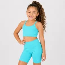 Roupa Fitness Infantil Feminino Top E Short Confortável
