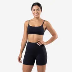 Conjunto Fitness Corrida Short Com Bolso E Top Poliamida Zero Transparencia Cós Alto
