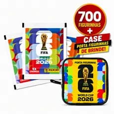 Kit 700 Figurinhas 100 Envelopes Copa Do Mundo 2026 + Case porta figurinha Cortesia