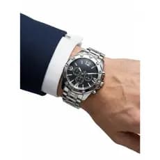 Relógio Com Pulseira De Aço Chumbo analógico estiloso e bonito