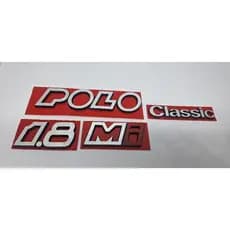 Emblema Letras tipo Adesivo do Polo Classic 1.8