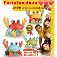 Caranguejo Brinquedo Fujão Som Luz E Movimento Maluco Siri Carangueijo Musica