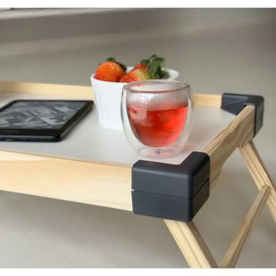 Mesa Bandeja Café da Manhã Com Pezinho Dobrável Decoração Cozinha medida 46x26cm