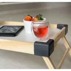 Mesa Bandeja Café da Manhã Com Pezinho Dobrável Decoração Cozinha medida 46x26cm