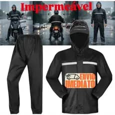Capa De Chuva Motoqueiro Reforçada Pvc Resistente Motoboy
