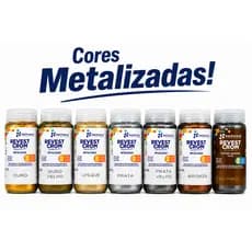 Tinta Metalizada para Couro e Sintético – 90ml | Ouro, Prata, Bronze, Chumbo | Novax
