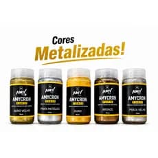 Tinta AmyCron Metalizada – Para Couro Legítimo e Couro Sintético | Bolsa, Sapato, Bota | 90ml
