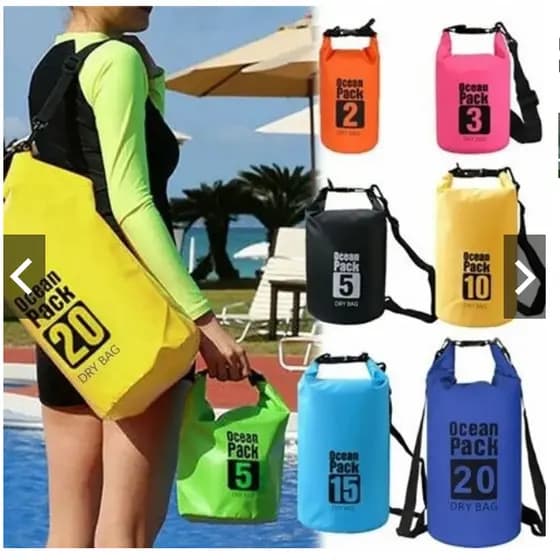 Bolsa impermeável 25 litros saco mochila estanque pesca mergulho trilha praia piscina à prova d'água