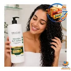 Ativador de Cachos Profissional Abacate 1L Hidratação e Definição Intensa Anti-Frizz
