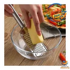 Ralador Manual Inox 24cm Cozinha Utensílio Durável Para Queijo Legumes Frutas Prático
