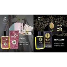 KIT PERFUME MASCULINO E FEMININOS  INSPIRAÇÃO ÁRABE MY LIKE 100ML BASE DE OLEO