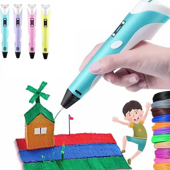 Conjunto De Caneta 3D Com Estampa Plaodle Brinquedo Menino Brinquedos De Menina/Artes Artísticas/Desenho/Caneta USB/LCD/V2/Educação/Kit Inicial